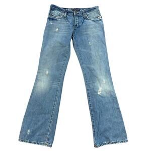 VTG Y2K Ralph Lauren Polo Jeans Co. Low Rise Flared Melanie Distressed size 27